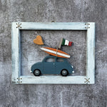 Carica l&#39;immagine nel visualizzatore di Gallery, Quadro Fiat 500 Vintage - 33x25cm
