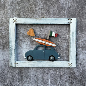 Quadro Fiat 500 Vintage - 33x25cm