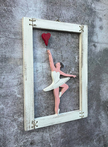 Quadro fatto a mano Ballerina - 26x36cm